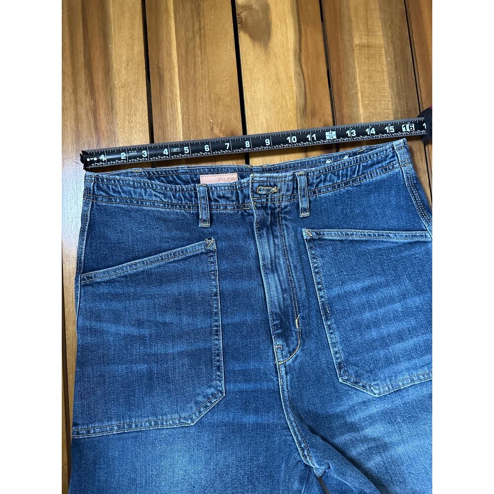 Pilcro Anthropologie Carpenter Wide Leg Jeans Size 31 High Rise Patch Pocket - Picture 8 of 8